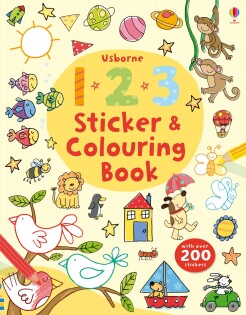 123 Sticker And Colouring Book - Usborne