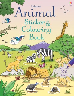 Animal Sticker & Colouring Book - Usborne