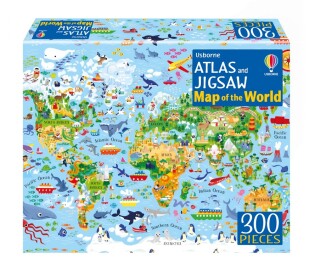 Atlas and Jigsaw Map of the World - Usborne