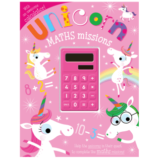 Calculator Book Unicorn Maths Missions - Make Believe Ideas