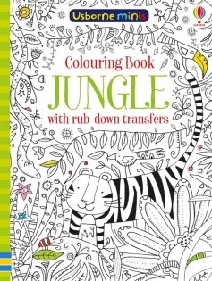 Colouring Book Jungle with Rub Downs - Usborne