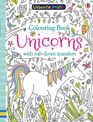 Colouring Book Unicorns with Rub Downs - 1