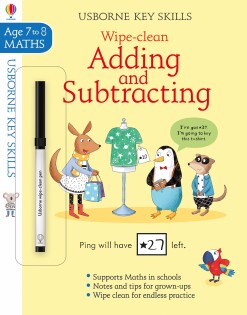 Ks Wipe-Clean Adding And Subtracting 7-9 - Usborne