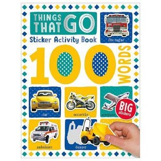 100 Words Things That Go Sticker Activity Book - Make Believe Ideas