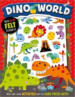 Felt Stickers Dino World Activity Book - Make Believe Ideas