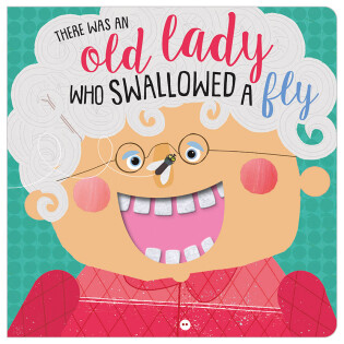 Felt Teeth Board Book There Was an Old Lady Who Swallowed a Fly - 3