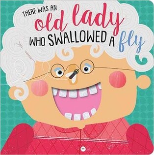 Felt Teeth Board Book There Was an Old Lady Who Swallowed a Fly - Make Believe Ideas