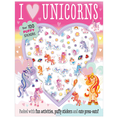 Puffy Stickers I Love Unicorns - 3