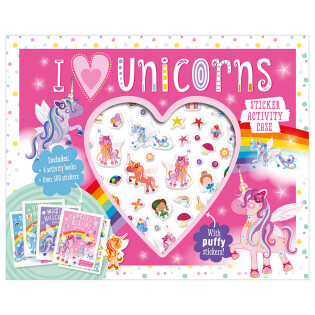 Puffy Stickers I Love Unicorns Sticker Activity Case - 2