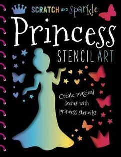 Scratch and Sparkle Princess Stencil Art - 2