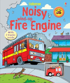 Noisy Wind-up Fire Engine Book - Usborne