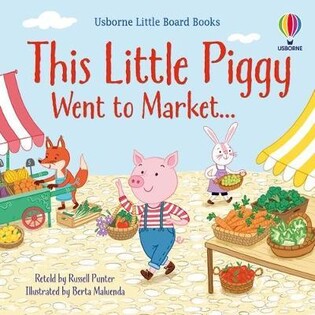 This Little Piggy Went To Market Little Board Book - Usborne