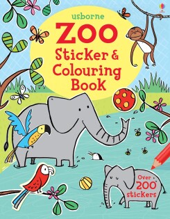 Zoo Sticker & Colouring Book - Usborne